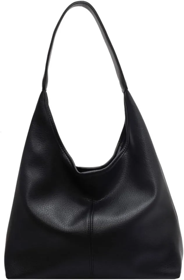 ZiMing Shoulder Bag for Women - Soft Leather Hobo Handbag Tote Large Purse With Single Strap and Wallet - 2 Pcs Set