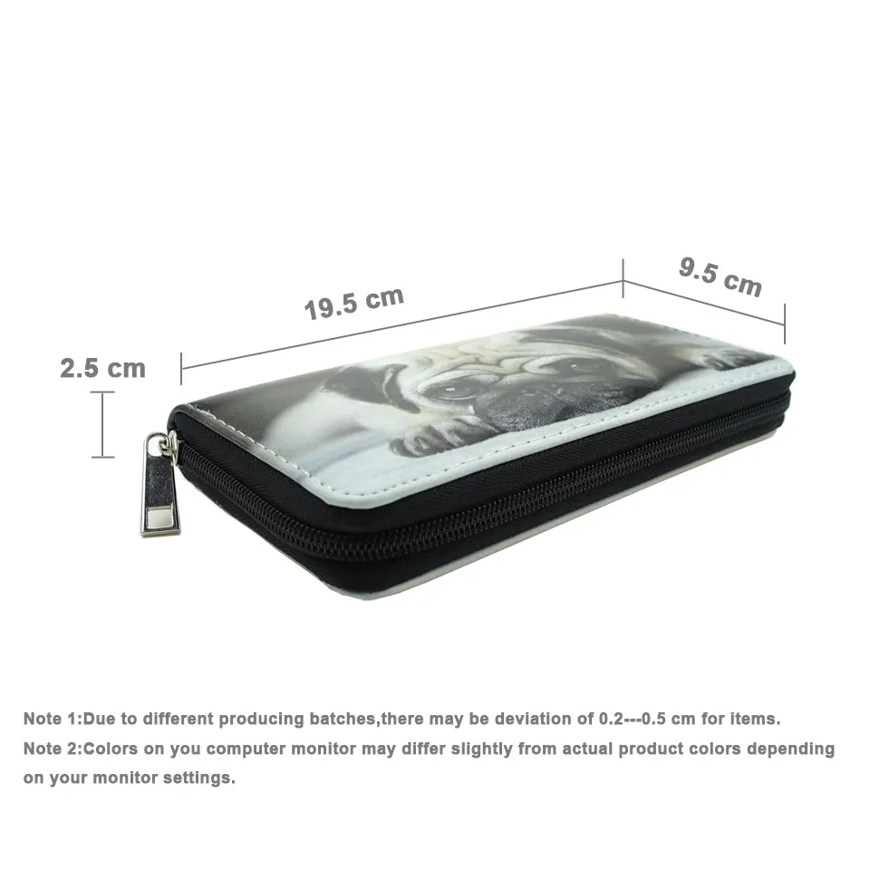 Zipper Dog Design Long Wallet