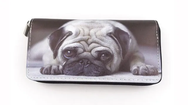 Zipper Dog Design Long Wallet