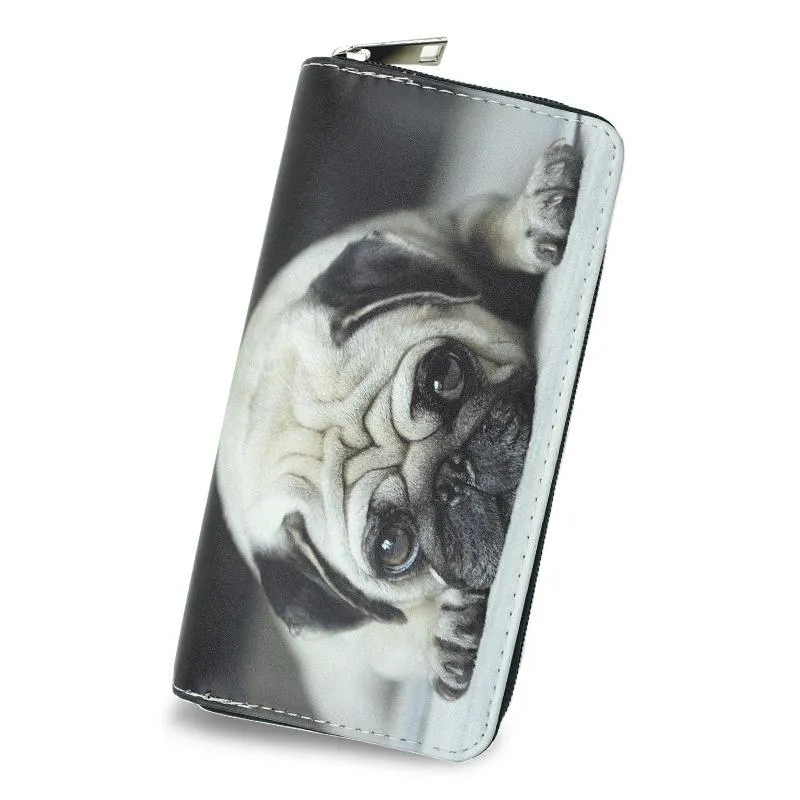 Zipper Dog Design Long Wallet
