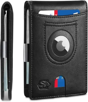 Zitahli Men's Wallets Airtag Holder Slim Rfid Leather with Gift Box