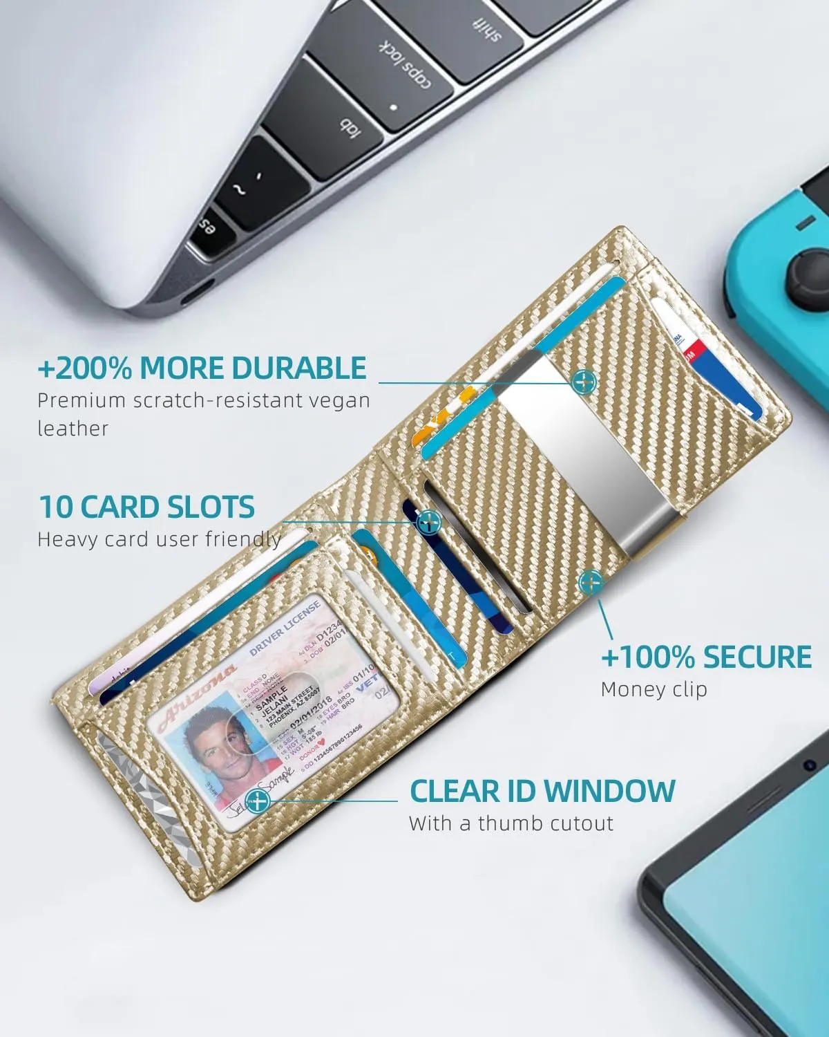 Zitahli Men's Wallets Airtag Holder Slim Rfid Leather with Gift Box
